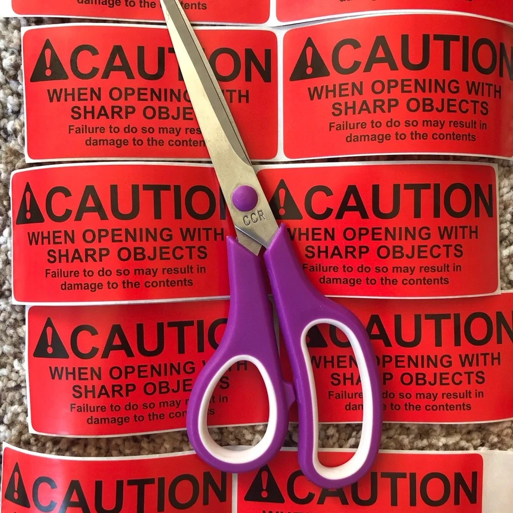 30 Ct CAUTION labels postal stickers 30ct